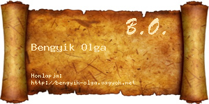 Bengyik Olga névjegykártya